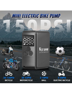 Bomba Eléctrica para Bicicleta CYCLESPEED 150 PSI Portátil 2
