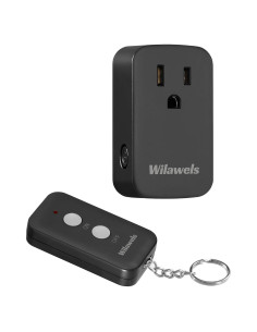 Enchufe Control Remoto Inalámbrico WILAWELS H02RC1106 Negro