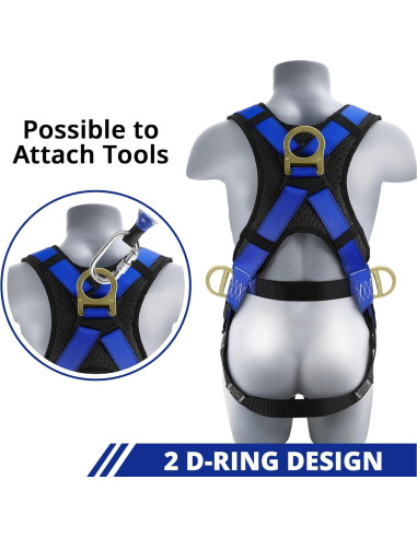 Arnés de Seguridad TRSMIMA D-Ring Acolchado para Trabajo