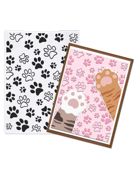 Carpeta de Embossing Huella de Patas Glodecart 14.5x10.2 cm