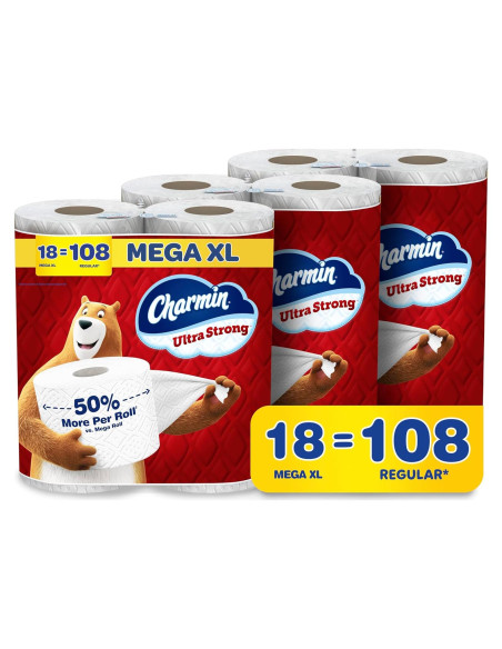 Papel Higiénico Charmin Ultra Strong Mega XL 18 Rollos 330 Hojas