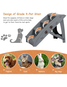 Escalera Plegable para Mascotas Nova Microdermabrasion 4 Pasos Antideslizante 2