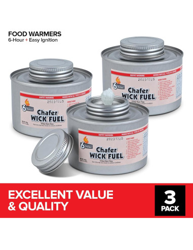 Calentadores de Comida de 6 Horas Stock Your Home - Paquete de 3