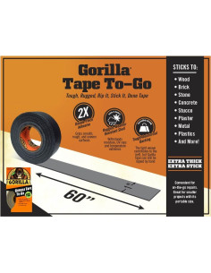 Cinta Gorilla Duct Mini 2.54 cm x 9.14 m Negro (Paquete de 3) 2