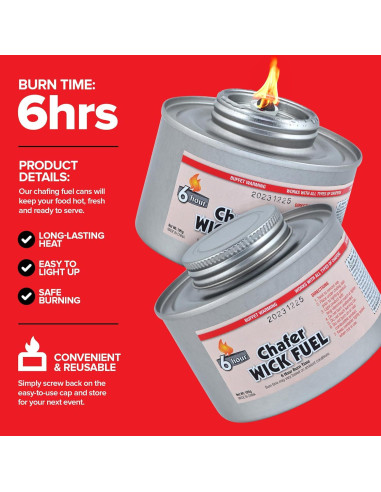 Calentadores de Comida de 6 Horas Stock Your Home - Paquete de 3