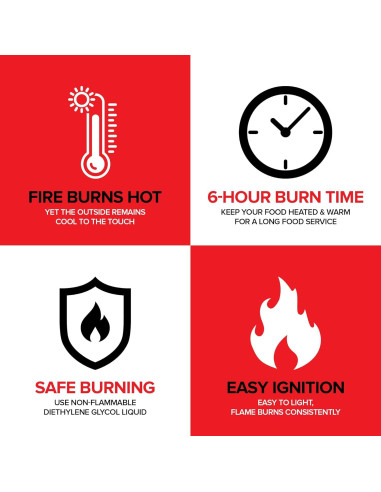 Calentadores de Comida de 6 Horas Stock Your Home - Paquete de 3