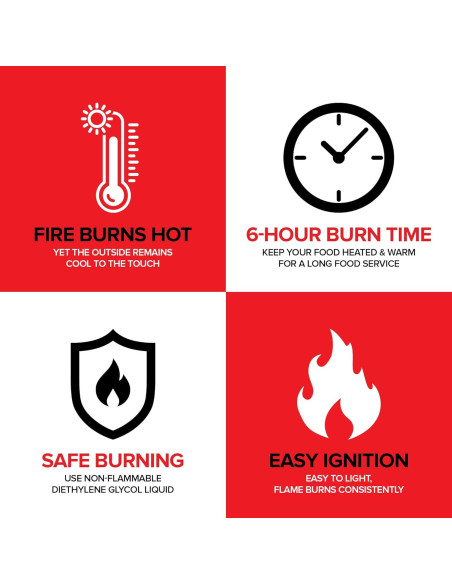 Calentadores de Comida de 6 Horas Stock Your Home - Paquete de 3