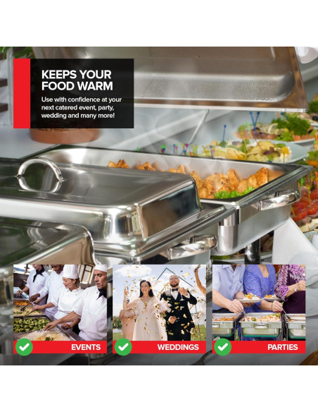 Calentadores de Comida de 6 Horas Stock Your Home - Paquete de 3