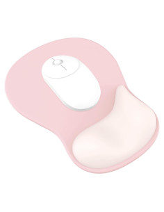 Almohadilla para Mouse Ergonómica eulps con Reposamuñecas Gel Rosa