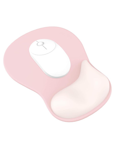 Almohadilla para Mouse Ergonómica eulps con Reposamuñecas Gel Rosa