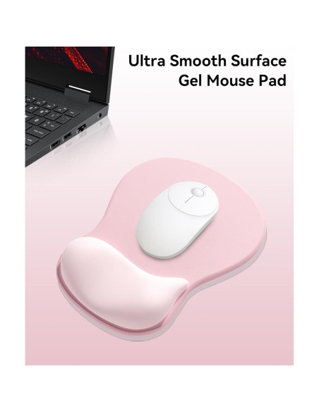 Almohadilla para Mouse Ergonómica eulps con Reposamuñecas Gel Rosa Almohadilla para Mouse Ergonómica eulps con Reposamuñecas Gel Rosa