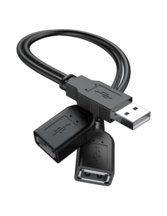 Adaptador USB 2.0 ANDTOBO Macho a 2 Hembras 30cm