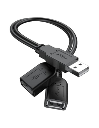 Adaptador USB 2.0 ANDTOBO Macho a 2 Hembras 30cm