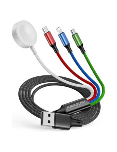 Cargador 4 en 1 Amasuki para iWatch y iPhone 1.22m