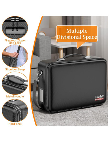 Caja de Documentos a Prueba de Fuego DocSafe 38.6x28.5cm Negra