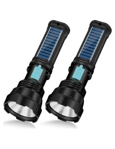 Linterna Solar LED VOETIR 1500 Lúmenes IP65 2000mAh (2 Pzs)