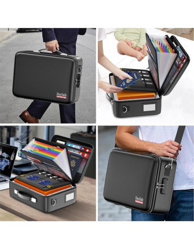 Caja de Documentos a Prueba de Fuego DocSafe 38.6x28.5cm Negra