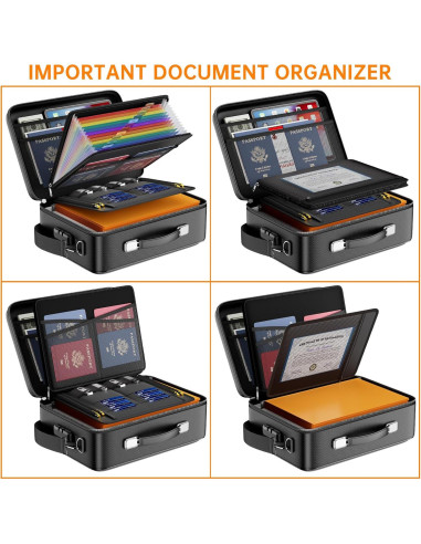 Caja de Documentos a Prueba de Fuego DocSafe 38.6x28.5cm Negra