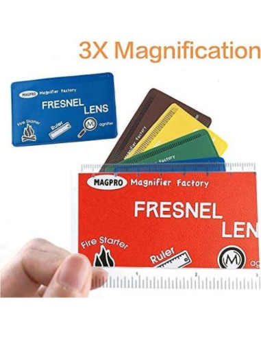 Lupa de Bolsillo 6 Pack MagDepo 3x Verde para Lectura y Fuego