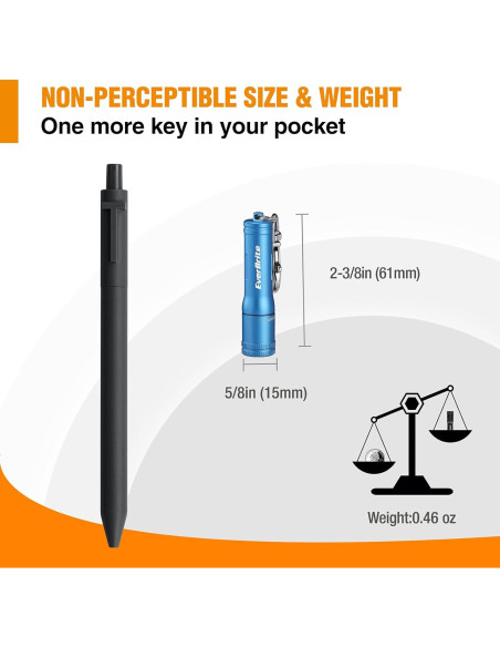 Linterna LED de Llavero EverBrite Azul 100 Lúmenes