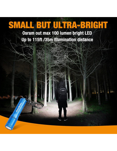 Linterna LED de Llavero EverBrite Azul 100 Lúmenes