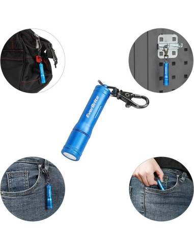 Linterna LED de Llavero EverBrite Azul 100 Lúmenes