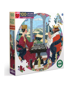 Rompecabezas Redondo 100 Piezas eeBoo Reina Gambito 58 cm