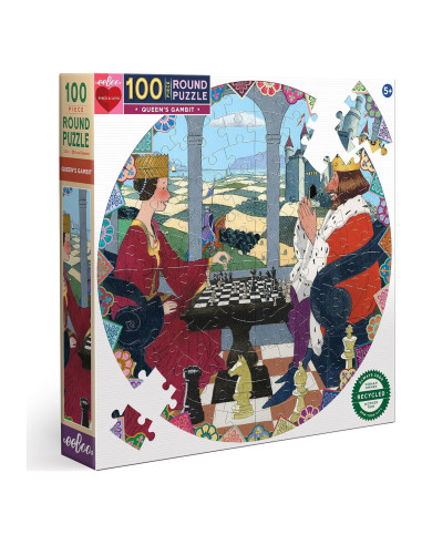 Rompecabezas Redondo 100 Piezas eeBoo Reina Gambito 58 cm