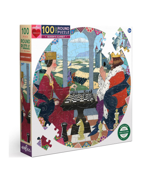 Rompecabezas Redondo 100 Piezas eeBoo Reina Gambito 58 cm
