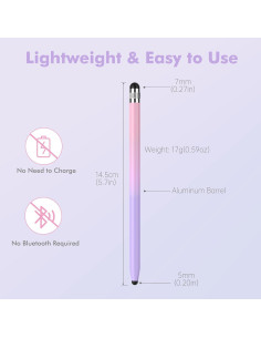 5 Plumas Stylus 2 en 1 STYLUSHOME para Pantallas Táctiles 2