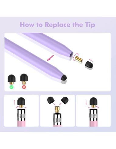 5 Plumas Stylus 2 en 1 STYLUSHOME para Pantallas Táctiles