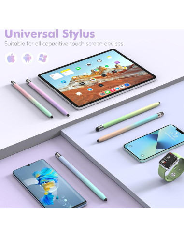 5 Plumas Stylus 2 en 1 STYLUSHOME para Pantallas Táctiles