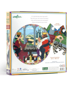 Rompecabezas Redondo 100 Piezas eeBoo Reina Gambito 58 cm 2