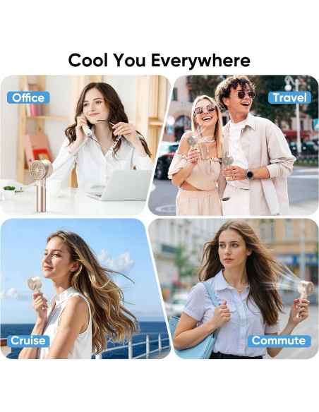 Ventilador de Mano AMACOOL G3 Turbo Recargable 17Hrs 4 Velocidades Ventilador de Mano AMACOOL G3 Turbo Recargable 17Hrs 4 Velocidades