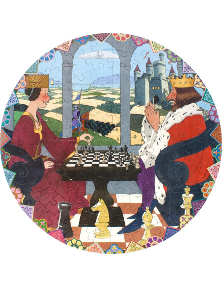 Rompecabezas Redondo 100 Piezas eeBoo Reina Gambito 58 cm