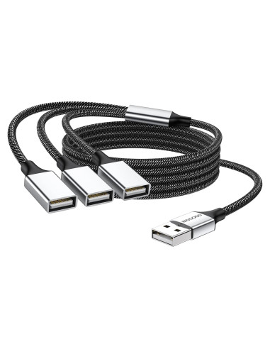 Cable Divisor USB 3 en 1 MOGOOD 1m Carga y Datos