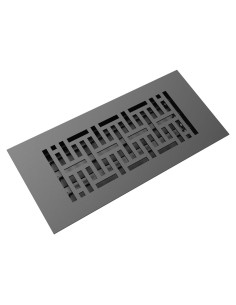 Rejilla de Ventilación de Piso Acero Reggio 4x10 Negro Tejido