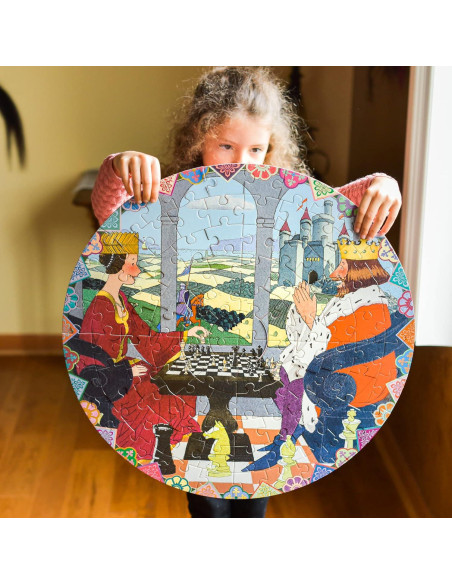 Rompecabezas Redondo 100 Piezas eeBoo Reina Gambito 58 cm