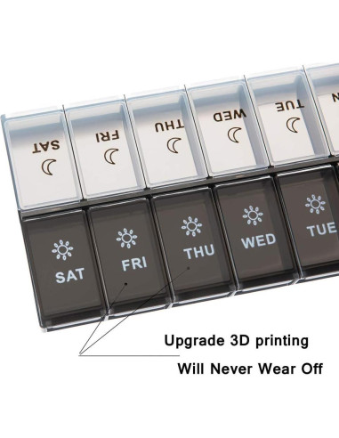 Organizador de Pastillas Diario XL Newayflash 7 Días AM PM