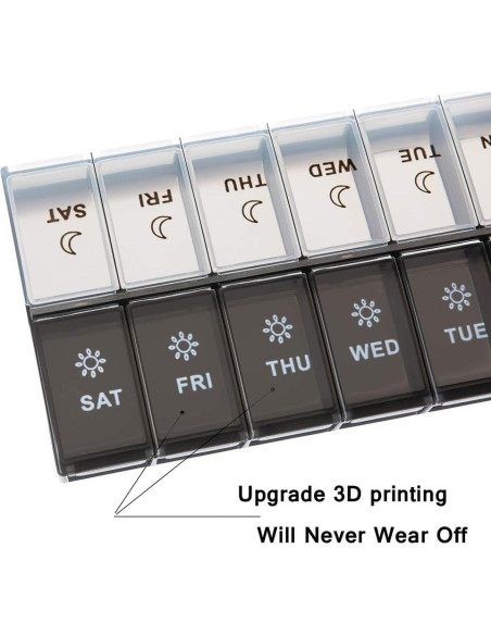 Organizador de Pastillas Diario XL Newayflash 7 Días AM PM Organizador de Pastillas Diario XL Newayflash 7 Días AM PM