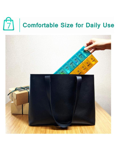 Organizador de Pastillas Diario XL Newayflash 7 Días AM PM