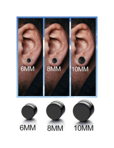 Pendientes Magnéticos HENGYID Unisex Acero Inoxidable Hipoalergénico 2