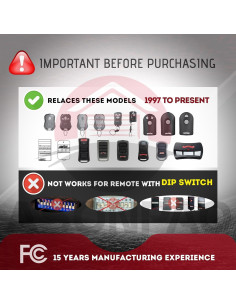 Control Remoto Genie GIT-1 para Abridor de Garaje 50m 2