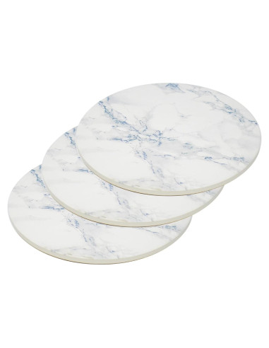 Set de 3 Trivetes de Cerámica WDZZHOT 20 cm Mármol Azul