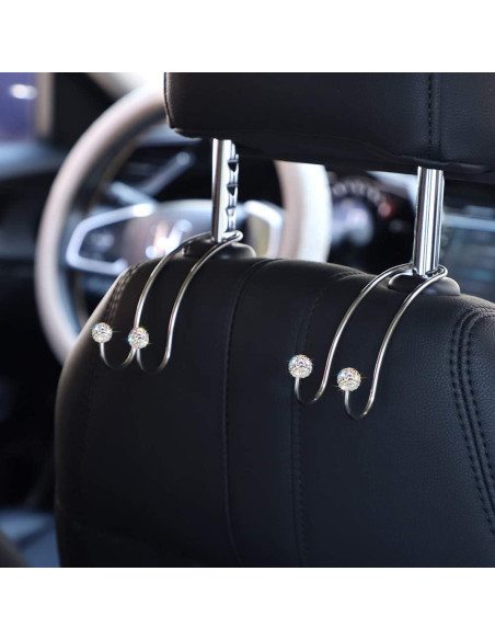 Ganchos de Cabecera SAVORI para Auto - 2 Piezas Brillantes Ganchos de Cabecera SAVORI para Auto - 2 Piezas Brillantes