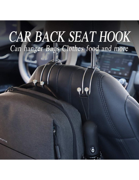 Ganchos de Cabecera SAVORI para Auto - 2 Piezas Brillantes Ganchos de Cabecera SAVORI para Auto - 2 Piezas Brillantes