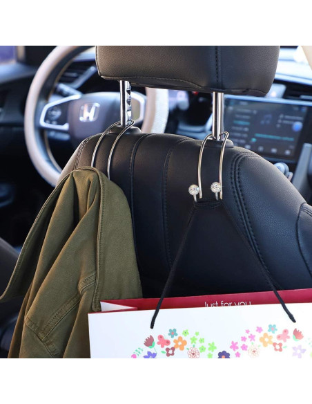 Ganchos de Cabecera SAVORI para Auto - 2 Piezas Brillantes Ganchos de Cabecera SAVORI para Auto - 2 Piezas Brillantes