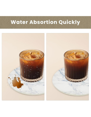 Set de 3 Trivetes de Cerámica WDZZHOT 20 cm Mármol Azul