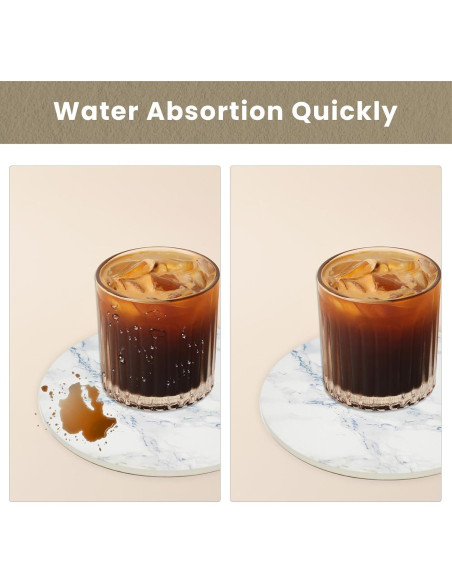 Set de 3 Trivetes de Cerámica WDZZHOT 20 cm Mármol Azul