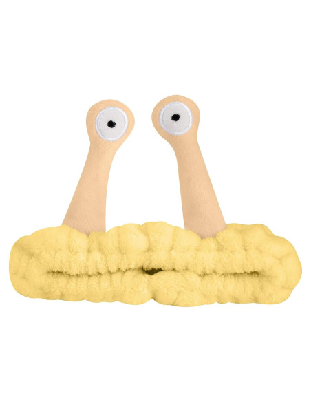 Diadema Elástica Jowmoy Caracol Amarillo para Maquillaje